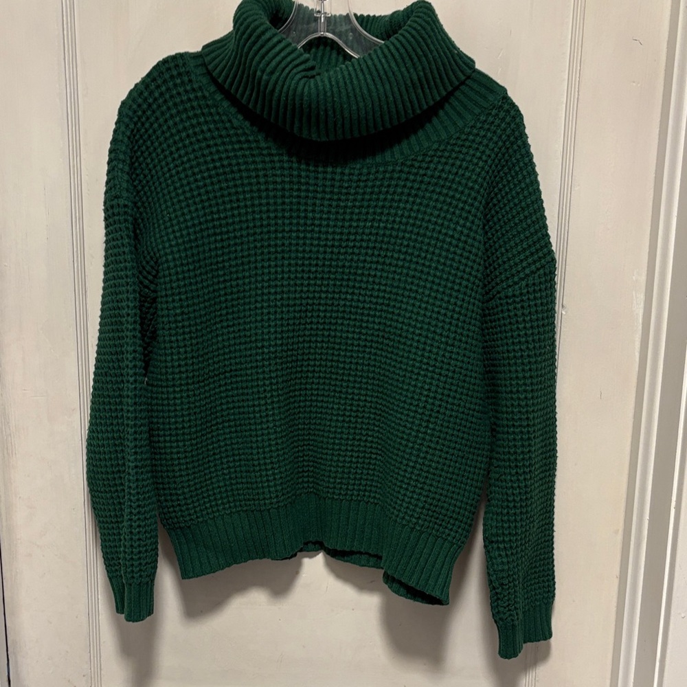 ModCloth Hunter Green Turtleneck Sweater X-Large